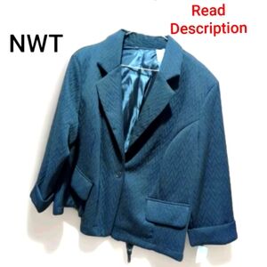 FTF Blazer/Jacket Womens 3X Black Blazer NWT